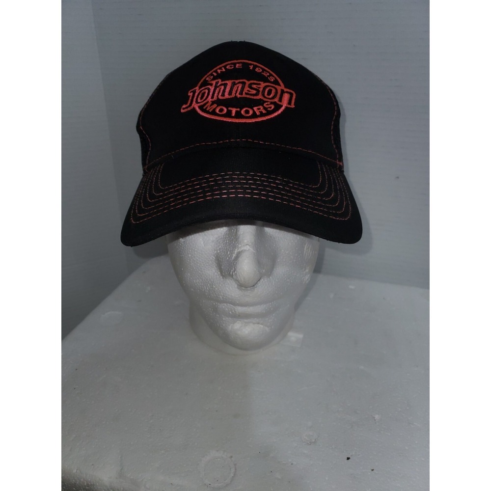Johnson Motors Baseball Cap Hat Boats Fishing  Black Neon Pink, St Croix Falls